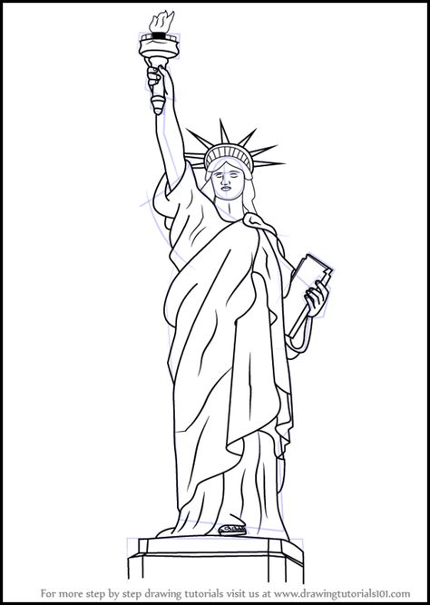 40 Easy And Beautiful Statue Of Liberty Drawings And Sketches Statue Of Liberty Drawing Sketch, Houses Perspective, Draw Statue Of Liberty, Statue Of Liberty Art, Patung Liberty, Statue Of Liberty Drawing, Statue Of Liberty Tattoo, Liberty Statue, Statue Tattoo