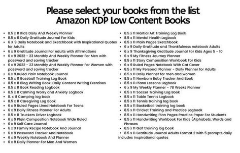 Top Niche Amazon KDP Low Content Kdp Low Content Book Ideas, Kdp Medium Content, Amazon Kdp Ideas, Low Content Book Ideas, Amazon Kdp Niches, Kdp Planner, Amazon Kdp Low Content, Kdp Niches, Kdp Journals