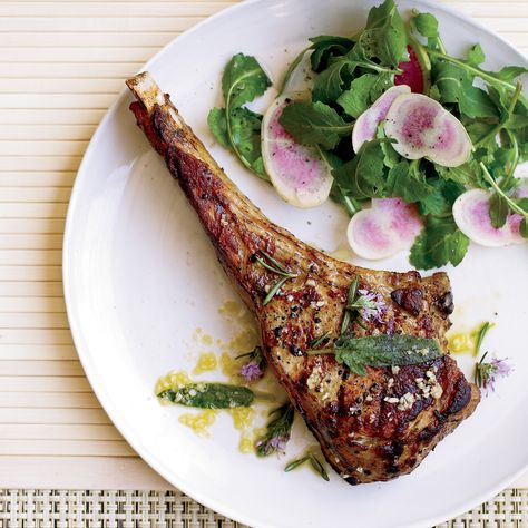 Tuscan-Style Veal Chops | Food & Wine Veal Chop Recipes, Veal Chops, Veal Steak, Veal Chop, Steven Raichlen, Veal Recipes, Marinate Meat, Cooking For Beginners, Chops Recipe