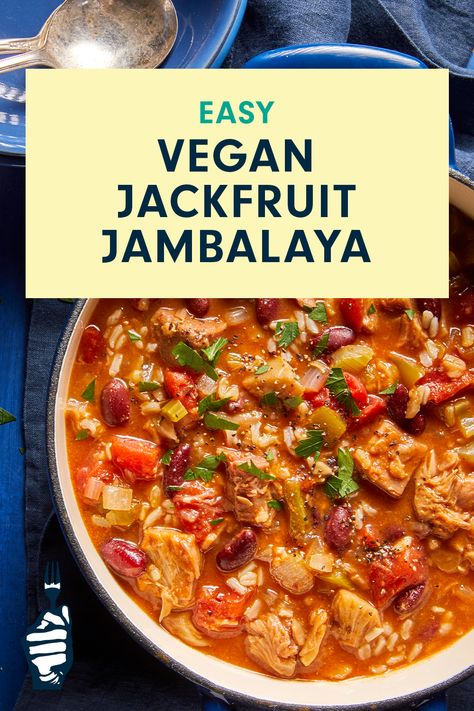 Creole Stew, Jackfruit Vegan Recipes, How To Cook Jackfruit, Jackfruit Seeds, Vegan Jackfruit, Vegan Jambalaya, Louisiana Creole, Jackfruit Recipes, Jambalaya Recipe