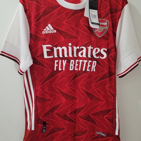 Emirates Arsenal Jersey Med Nwt Red Emirates Jersey, Ronaldo Champions League, Arsenal Jersey, Cristiano Ronaldo Manchester, Football Jersey Outfit, World Cup Jerseys, Colts Football, World Cup Champions, Adidas Three Stripes