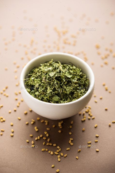 Kasoori methi or Dried fenugreek Leaves by stockimagefactory. Kasuri Methi / Kasoori Methi or dried fenugreek leaves also known as Trigonella Foenum Graecum #Sponsored #fenugreek, #Leaves, #stockimagefactory, #Kasoori Kasoori Methi, Fenugreek Benefits, Kasuri Methi, Dry Mixes, Growing Healthy Hair, Pimples Remedies, Fenugreek Leaves, Cold Remedies, Health Skin Care