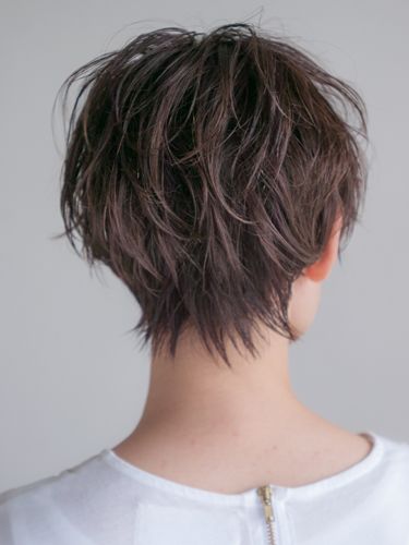 Short Hairstyle Back View, Short Hairstyle Women Back View, Short Haircut Back View, Pixie Back View, Short Hair Back View, Hair Stules, Short Textured Hair, Short Shaggy Haircuts, Short Shag Hairstyles