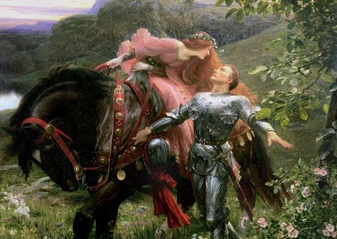 Romantic Victorian Paintings, King Arthur Painting, Medieval Oil Painting, Paintings About Hope, Medieval Wallpaper Desktop, Romantic Paintings Romanticism, Female Knight And Princess, Middle Ages Paintings, Medieval Modern Fashion