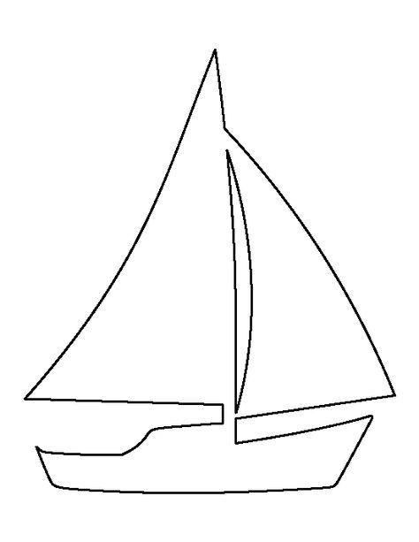 Boat Template, Printable Outline, Sailboat Pattern, 타이포그래피 포스터 디자인, Applique Templates, Stencil Patterns, Beach Crafts, Applique Patterns, Stained Glass Patterns