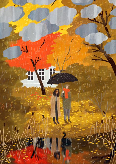 Animated gif uploaded by Cristy Granger. Find images and videos about gif, cat and autumn on We Heart It - the app to get lost in what you love. Autumn Gif, Beau Gif, Gif Wallpaper, Autumn Rain, Tea And Books, Autumn Illustration, Autumn Park, Art And Illustration, Autumn Art