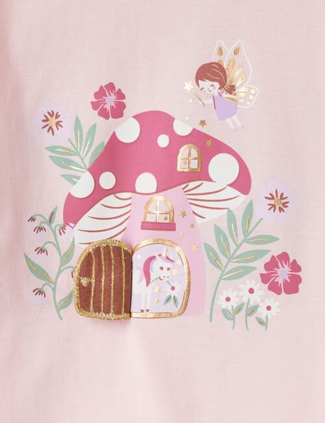 Mac & Ellie Fairy House Long Sleeve Frill Tee, Chalk Pink - Childrens Red Dot Mushroom Graphic, Tom Ford Fragrance, Kids Embroidery, Baby Magic, Kids Bag, Kids Pjs, Kids' Bag, Flat Lays, Boys Clothes