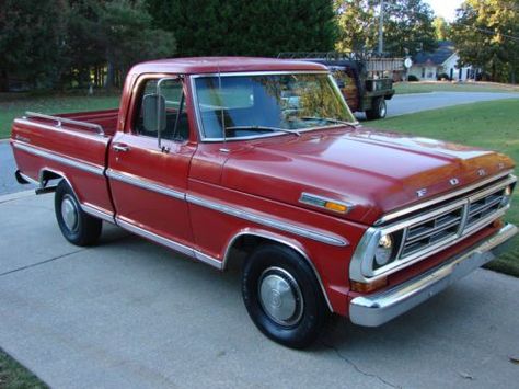 Purchase used 1972 Ford F-100 Sport Custom Red Short Bed All Original Georgia Truck VERY NICE! in Canton, Georgia, United States 1980 Cars, 1971 Ford F100, Canton Georgia, Red Pickup Truck, F100 Truck, Pickup Car, Dream Vehicles, Short Bed, Classic Ford Trucks