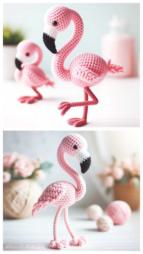 Crochet Flamingo Amigurumi Free Pattern - Free Crochet Patterns Crochet Flamingo Keychain, Crochet Flamingo Pattern Free Amigurumi, Flamingo Crochet Pattern Free, Crochet Flamingo Pattern Free, Flamingo Crochet Pattern, Amigurumi Flamingo, Free Crochet Amigurumi Patterns, Crochet Flamingo, Flamingo Cushion