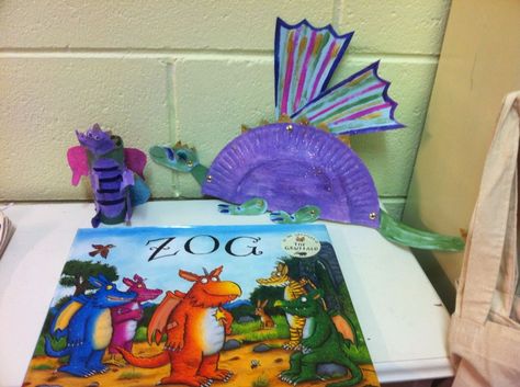 Castle Eyfs Activities, Zog Activities, Zog Eyfs Activities, Julia Donaldson Activities Eyfs, Dragon Crafts For Kids, Story Boxes, Relief Teaching Ideas, Fairy Tales Preschool, Dragon Craft