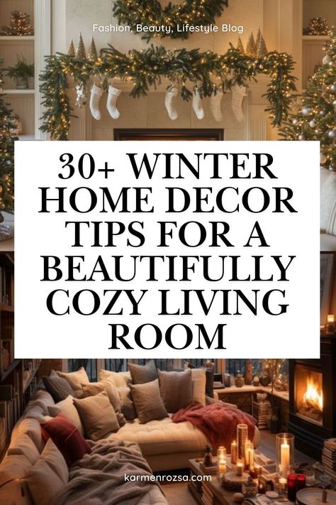 30+ winter home decor tips to make your living room the ultimate cozy retreat. With stylish ideas like layered throws, winter-inspired wall art, and seasonal touches, these home winter decor essentials will turn your space into a winter wonderland. Winter Living Room Decor Cozy Comfy, Cozy Winter Decor Living Room, Winter Living Room Decor Cozy, Winter Decor Living Room, January Decor After Christmas, Winter Home Decor Cozy, Winter House Decor, Winter Decor Ideas For The Home, Cozy Home Decor Ideas