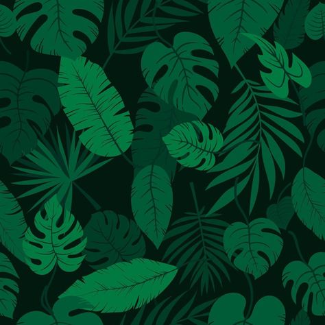 Cartoon Leaf, Hand Drawn Leaves, Cartoon Green, Plant Background, Jungle Wallpaper, For Wallpaper, Leaf Background, Vector Cartoon, Plant Pattern