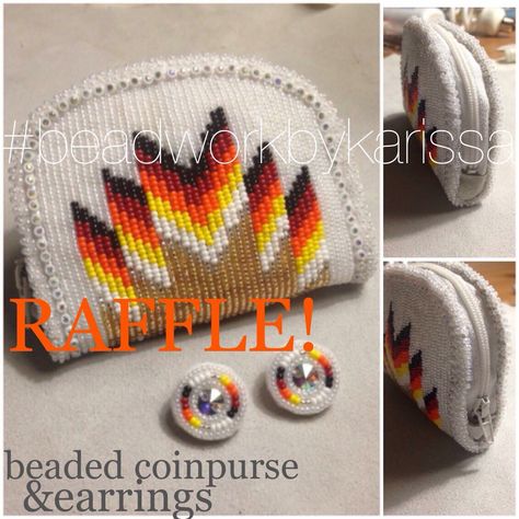 Beaded coin purse Homemade Funnel Cake, Indigenous Jewelry, Beaded Coin Purse, Native Crafts, Beaded Things, Native American Crafts, Native Beadwork, Nativity Crafts, Funnel Cake