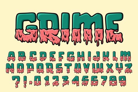 Melting Graffiti, Alphabet Monster, Monster Graffiti, Vector Letters, Awesome Fonts, Graffiti Ideas, Alphabet Graffiti, Graffiti Fonts, Alfabet Font