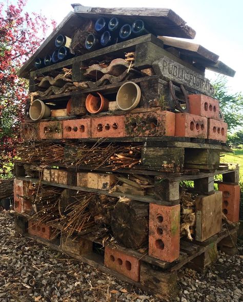 Bug Houses, Bug Garden, Bug Hotels, Bug Hotel, Insect Hotel, Outdoor Garden Decor, Wood Storage, Birdhouse, Bird Houses