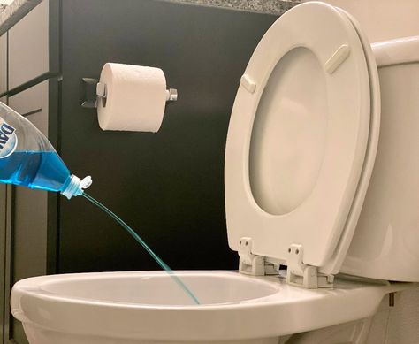 You can clear most clogged toilets with nothing more than soap, hot water and a little bit of time.  -CNET  #HomeOwnerTips Unclog Toilet, How To Unclog Toilet, Clogged Toilet, Plumbing Problems, Shower Filter, Hand Soap Dispenser, Dirty Water, Garbage Disposal, Toilet Bowl