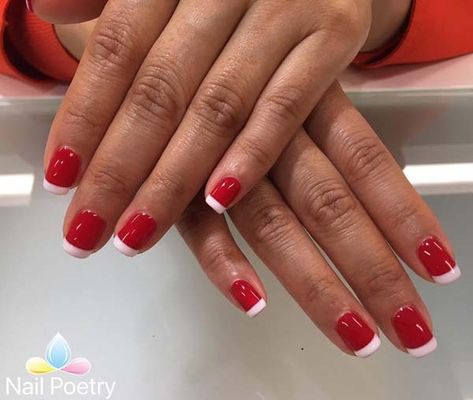 113 Hottest Christmas Nails to Reflect The Festive Mood | Trendy Pins Bright Nail Art Designs, French Nails Black, Red French Manicure, White Christmas Nails, Christmas Nail Polish, Red And White Nails, Christmas Nails Diy, Bright Nail Art, White Tip Nails