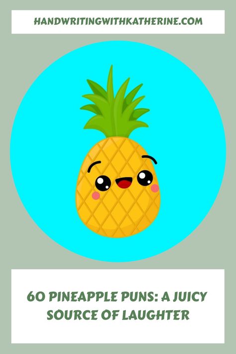 Pineapples are not only delicious, but they also make for great puns. These tropical fruits have been a source of humor and amusement for many years, with their Pineapple Jokes, Pineapple Puns, Pineapple Core, Vegetable Puns, Bird Puns, Fruit Puns, Sweet Interior, Animal Puns, Cute Pineapple