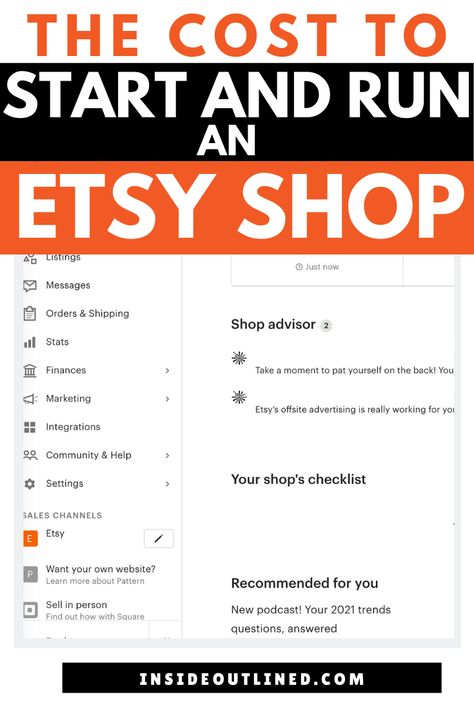 Blog The cost to start and run an Etsy shop - Easy, hard profitable Open Etsy Shop, Starting Etsy Shop, Cricut Business, Diy Stencils, Business Ideas For Beginners, Madison Bailey, Opening An Etsy Shop, Etsy Seo, Store Ideas