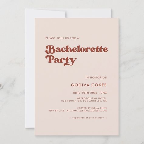 Bachelorette Card, Itinerary Invitation, Pink Bachelorette Party, Pink Bachelorette, Bachelorette Itinerary, Peach Party, Bachelorette Party Invitation, Bachelorette Invitations, Bachelorette Party Invitations