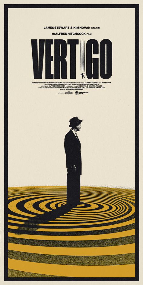 Film Posters Typography, Film Noir Posters, Movie Poster Graphic Design, Concept Poster Design, Vertigo Poster, Insta Wall, Poster Composition, Vertigo 1958, Noir Comic