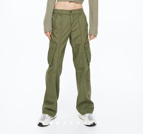 H&m Cargo Pants, Canvas Cargo Pants, Green Cargo Pants, Green And Khaki, Cargo Trousers, All Pins, Cargo Pants, H&m, Outfit Ideas