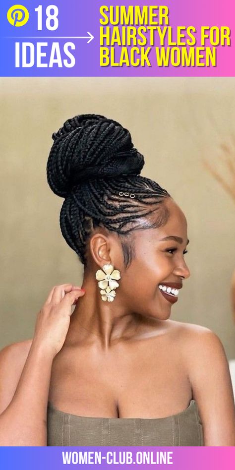 Summer Hairstyles 2023: 18 Ideas for Black Women 2023 Braids For Black Women, Trendy Summer Hairstyles, Long Hair Natural, Straight Backs, Short Or Long Hair, Short Bobs With Bangs, Tight Braids, Find Hairstyles, Humid Weather