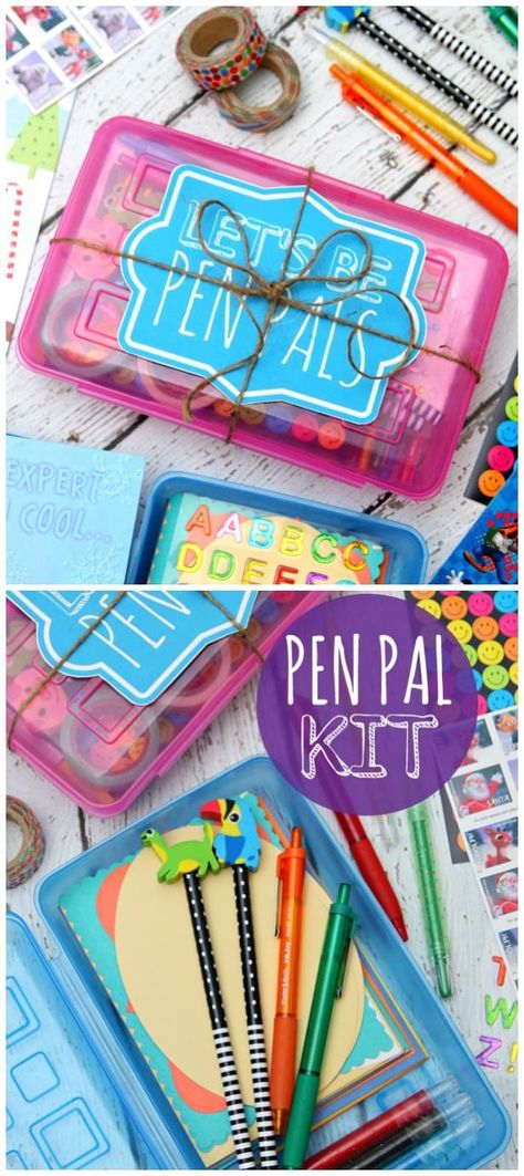 Penpal Ideas, Pen Pal Kit, Pen Pal Gifts, Snail Mail Pen Pals, Envelope Gift, Goodbye Gifts, Fun Mail, Pen Pal Letters, Stationary Gifts