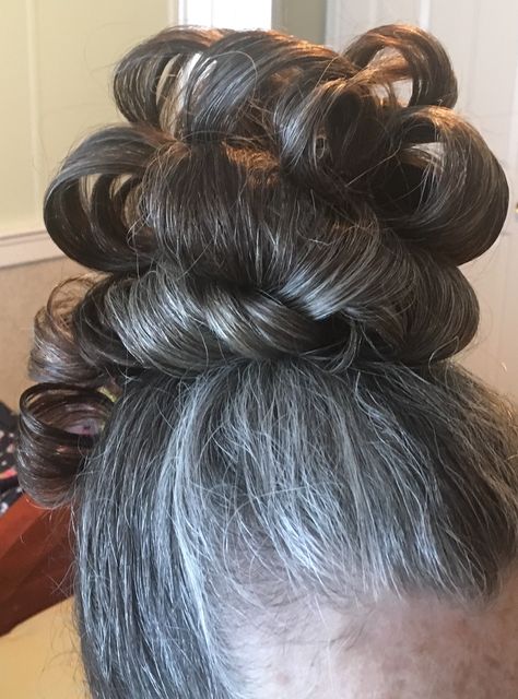 My Grandmas hair that I did the other day. #shorthair #apostolic #hairstyles Apostolic Hairstyles Easy, Grandma Hairstyles, Apostolic Hairstyles, Pentecostal Hair, Apostolic Hair, Pentecostal Hairstyles, Cute Grandma, Hair Fixing, Happy Hair