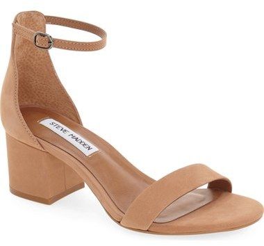 Steve Madden 'Irenee' Ankle Strap Sandal (Women) Kasut Wanita, Straps Heels, Buat Pita, Giuseppe Zanotti Heels, Tan Shoes, Ankle Strap Shoes, Strap Sandals Women, Fashion Heels, Heel Sandal