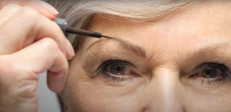 How to Properly Define Eyebrows Over 50 - Makeup for Mature Faces | Upstyle Eyebrows Over 50, Eyebrow Filling Tutorial, Overplucked Eyebrows, Makeup For Over 60, How To Do Eyebrows, Sparse Eyebrows, Video Makeup, Makeup Tips For Older Women, 50 Makeup