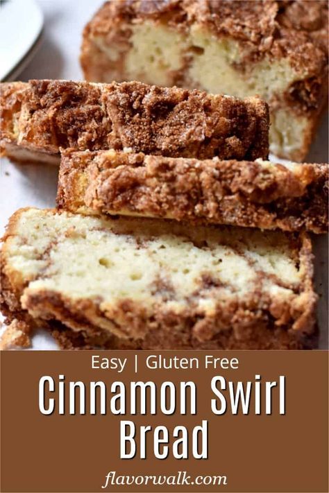 Gluten Free Cinnamon Bread, Gluten Free Quick Bread, Glutenfri Baking, Gluten Free Cinnamon, Bread Gluten Free, Swirl Bread, Cinnamon Swirl Bread, Medicine Tips, Cookies Gluten Free