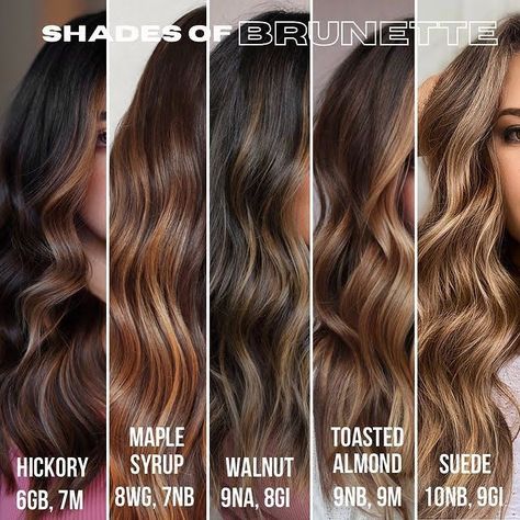 Redken on Instagram: "Save this Shades EQ #brunetteformula breakdown by @sarabotsfordhair 🇺🇸 to reference on your next client. 🤎 Sara says: "Remember, your result will be influenced by the starting canvas you are putting the formula on." #HairLovesShadesEQ" Redken Shades Eq Formulas Balayage, Redken Shades Eq Level 8 Blonde, Redkin Eq Shades Formulas Caramel, Hair Glaze Brunette, Hair Toner Colors Brunette, Brunette Hair Glaze, Toner Formulas Redken, Dark Blonde Shades Eq Formula, Hair Glaze Before And After Brunettes