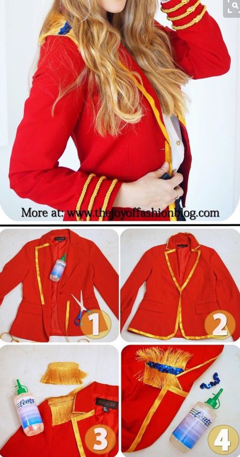 DIY ringmaster jacket                                                                                                                                                                                 More                                                                                                                                                                                 More Lion Tamer Halloween Costume, Lion Tamer Costume, Deco Nouvel An, Costume Lion, Ringmaster Costume, Barbie Halloween Costume, Ring Master, Kostum Halloween, Circus Costumes