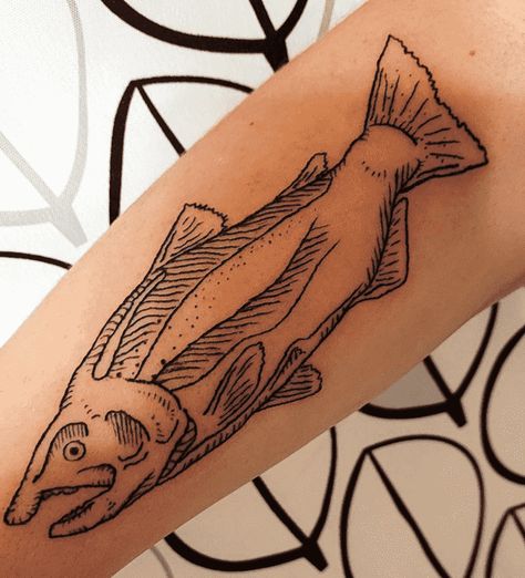 Salmon Fish Tattoo Design Images (Salmon Fish Ink Design Ideas) Salmon Fish Tattoo, Fish Tattoo Ideas, Salmon Tattoo, Fish Tattoo Design, Fish Tattoo, Salmon Fish, Tattoo Design Ideas, Cartoon Tattoos, Ink Design