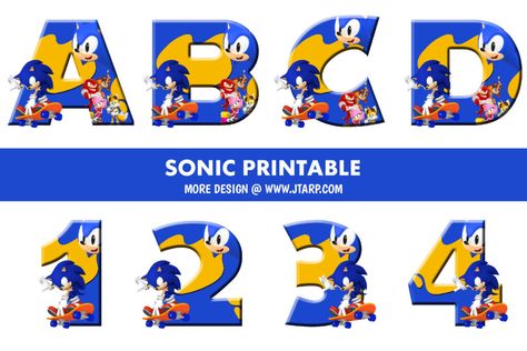 Free Printable Sonic The Hedgehog, Sonic Letters, Sonic Birthday Banner Free Printable, Sonic Birthday Printables Free, Free Sonic Printables, Sonic The Hedgehog Printables, Birthday Tarpaulin Design, Printable Banner Letters, Sonic Birthday Parties