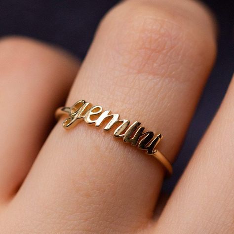 Constellation Ring, Local Eclectic, Zodiac Rings, Sweet Ring, Bangles Design, Friendship Jewelry, Letter Ring, Name Rings, Sagittarius And Capricorn