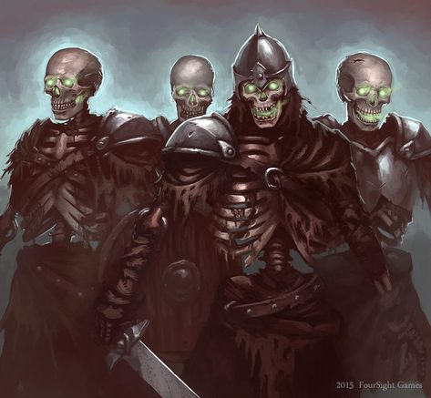 Skeleton Army, Undead Knight, Undead Warrior, Skeleton Warrior, Card Artwork, Creature Artwork, Cool Monsters, Dnd Monsters, Viking Art