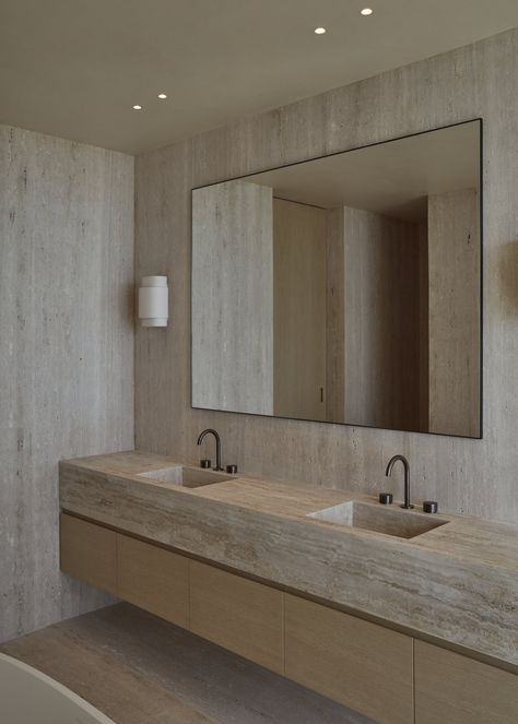 Travertine Bathroom, Bathroom Design Decor, Bathroom Inspiration Decor, Bathroom Inspo, The Invisible, Bathroom Makeover, Best Interior, Marbella, Bathroom Inspiration