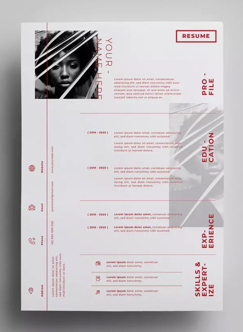 Cv Website, A4 Paper Size, It Cv, Cv Inspiration, Graphic Design Cv, Mises En Page Design Graphique, Logos Retro, Resume Layout, Portfolio Resume