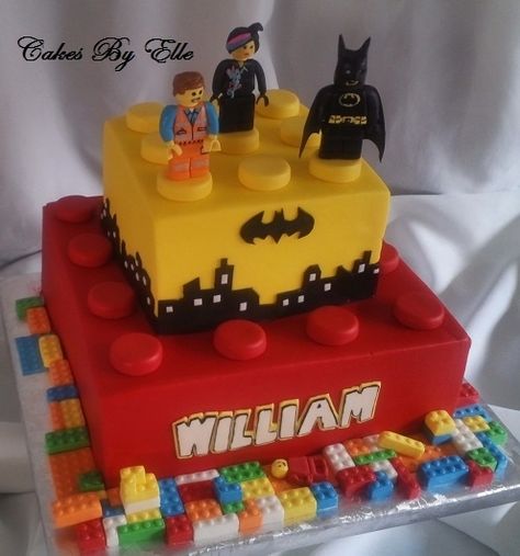 Lego Batman Birthday Party, Lego Batman Cakes, Nintendo Cake, Lego Movie Birthday, Lego Batman Birthday, Movie Cake, Batman Birthday Cakes, Lego Birthday Cake, Movie Cakes