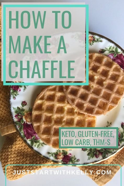 How to make a Chaffle (Keto, gluten-free, low carb, THM-S) Find out how to make this wonderful two ingredient bread and sandwich substitute and where to find variations of the recipe to fit a variety of needs, including sweet and savory versions. #chaffle #ketowaffle #glutenfree #lowcarb #thm Thm Chaffle Recipes, Two Ingredient Bread, Thm Lunch, Trim Healthy Mama Breakfast, Healthy Low Fat Recipes, Keto Chaffles, Savory Waffles, Two Ingredient, Trim Healthy Mama Recipes