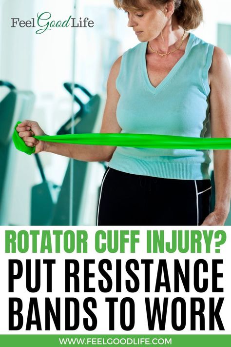 Don't let your rotator cuff injury get you down. Join the resistance band revolution to help put it back in shape!

Resistance bands are your solution for quick and easy strength training. In just a few minutes, you can start to see and feel the difference in your shoulders, arms, and core.

Click here to Learn More Rotator Cuff Exercises Resistance Bands, Torn Rotator Cuff Exercises, Easy Strength Training, Rotator Cuff Stretches, Rotator Cuff Rehab, Torn Rotator Cuff, Subscapularis Muscle, Exercise Arms, Rotator Cuff Pain