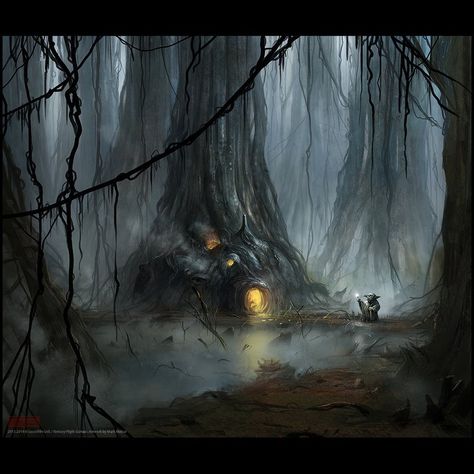 ArtStation - Star Wars LCG Ralph Macquarie, Star Wars Dagobah, Wizard Tower, Creature Inspiration, Flying Ship, Star Wars Planets, Star Wars Painting, Star Wars Concept Art, Star Wars Rpg