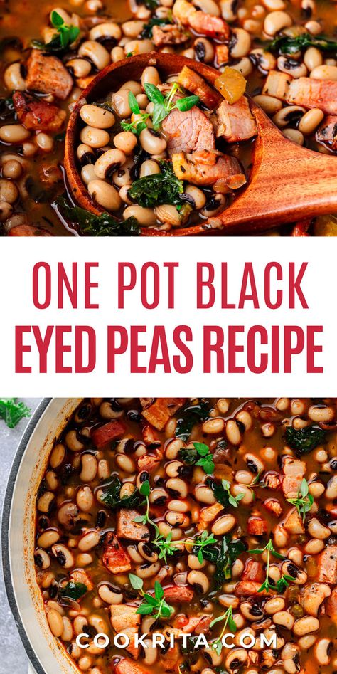 Make this flavorful Black Eyed Peas recipe with tender ham, crispy bacon, and a rich, savory broth. Great for weeknight dinners or a festive side dish! 🐖🌟 #ComfortFood #BlackEyedPeasRecipe #DinnerIdeas #HolidayCooking Black Eye Peas Recipes, Black Eyed Peas And Ham Recipe, Easy Black Eyed Peas, Black Eyed Peas With Ham, Baked Spiral Ham, Chipotle Chicken Pasta, Cooking Black Eyed Peas, Southern Black Eyed Peas, Black Eyed Peas Recipe