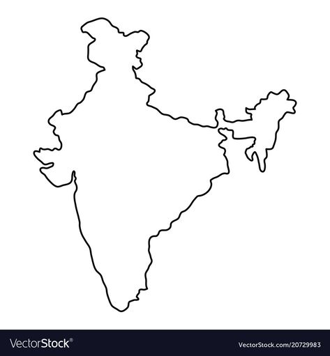 India Map Drawing Sketch, India Map Tattoo Design, New India Map Full Hd, India Outline Map A4 Size, Indian Map Art, How To Draw India Map Easily, India Map Outline Drawing, Indian Map Drawing, India Map Illustration