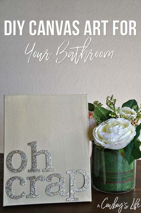 DIY Canvas Art Diy Canvas Art For Bathroom, Bathroom Painting Ideas Canvas Diy Wall, Bathroom Canvas Art Diy, Canvas Prints Diy, Bathroom Wall Decor Diy, Bathroom Canvas Art, Neutral Bathroom Decor, Kpop Ideas, Bathroom Canvas