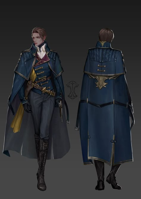 Male Coat, Steampunk Character, Fantasy Dress, Character Design Male, Dieselpunk, Fantasy Clothing, Fantasy Fashion, Dnd Characters, Character Outfits