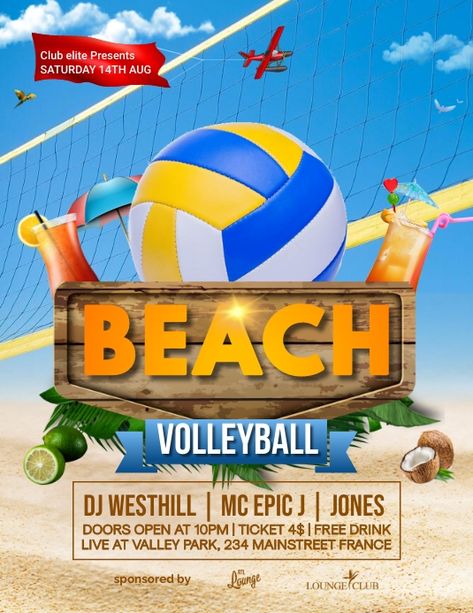 Volleyball Poster Ideas, Volleyball Signs, Volleyball Poster, Menu Maker, Volleyball Posters, Volleyball Tournament, Volleyball Tournaments, Volleyball Game, Volleyball Designs