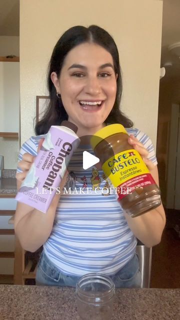 Jordan on Instagram: "My favorite time, coffee time! Hopefully this answers all the questions and you can start saving $$$ on your coffee at home :) 
.
.
.
.
.
#cafebustelo #chobani #chobanicreamer #momof2 #onabudget #coffeeonabudget #coffeeathome #coffee" Chobani Coffee Creamer Recipe, Cafe Bustelo Recipe, Coffee Add Ins, Chobani Creamer, Coffee Recipes At Home, Bustelo Coffee, Cafe Bustelo, Iced Coffee Protein Shake, Coffee Protein Shake